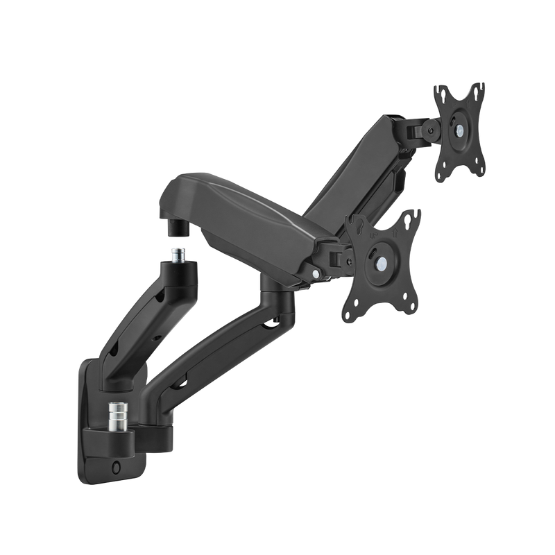 GAMEON GO-5008 Economy Spring-Assisted Wall Mounted Dual Monitor Arm For Gaming And Office Use, 17" - 32", Each Arm Up To 9 KG