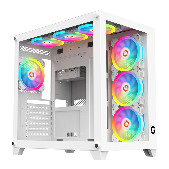 GAMEON Emperor Artic Series Mid Tower Gaming Case - White