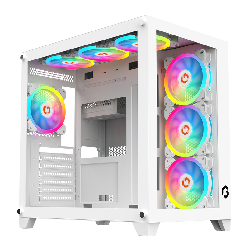 GAMEON Emperor Artic Series Mid Tower Gaming Case - White