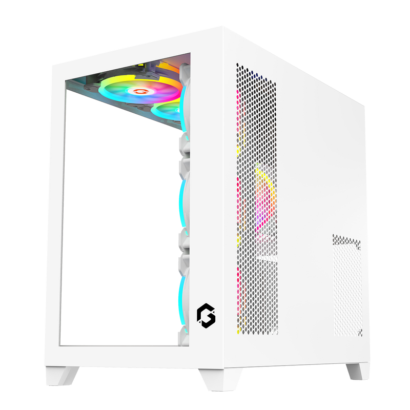 GAMEON Emperor Artic Series Mid Tower Gaming Case - White