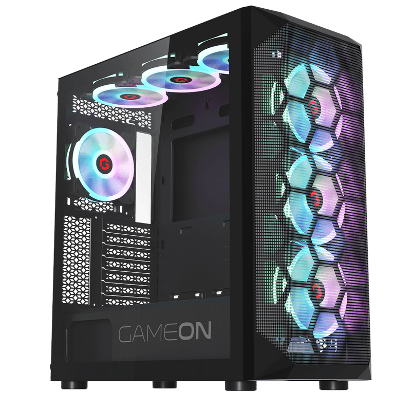 GAMEON Emperor Midnight I Series Mid Tower Gaming Case - Black