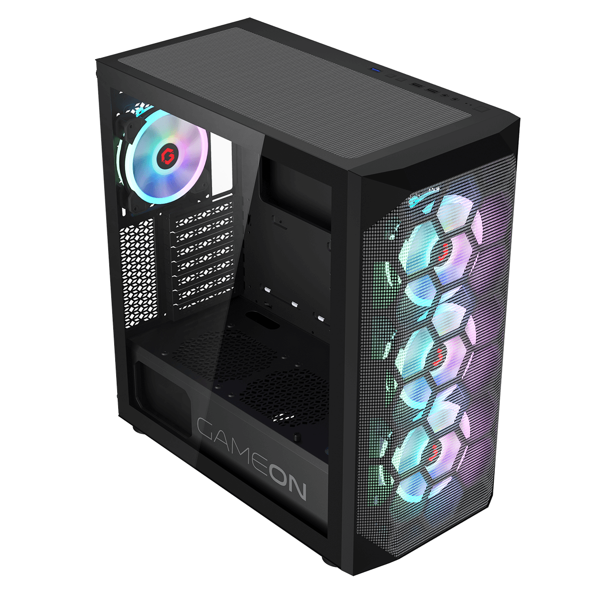 GAMEON Emperor Midnight I Series Mid Tower Gaming Case - Black