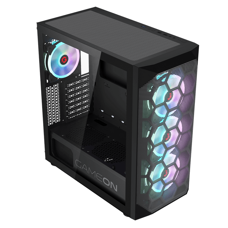 GAMEON Emperor Midnight I Series Mid Tower Gaming Case - Black