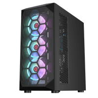 GAMEON Emperor Midnight I Series Mid Tower Gaming Case - Black