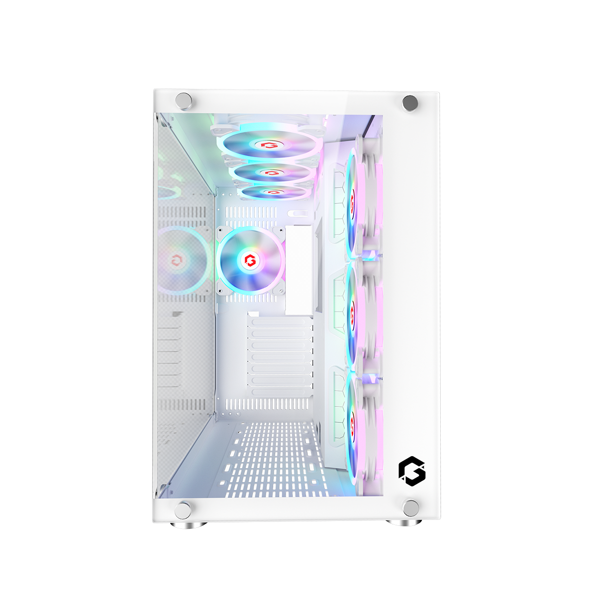 GAMEON Emperor Arctic II Series Mid Tower Gaming Case - White