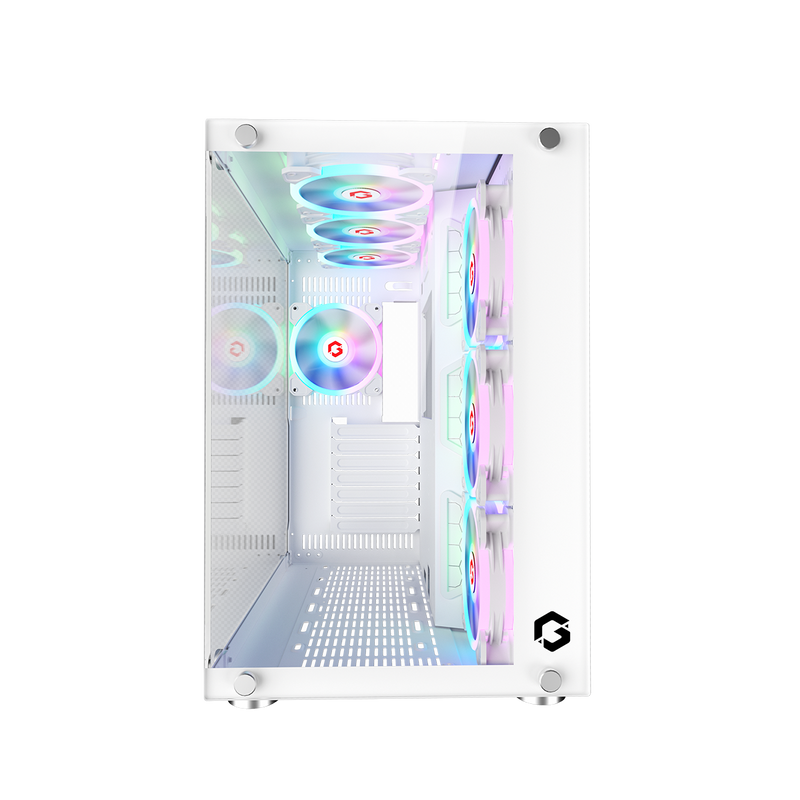 GAMEON Emperor Arctic II Series Mid Tower Gaming Case - White