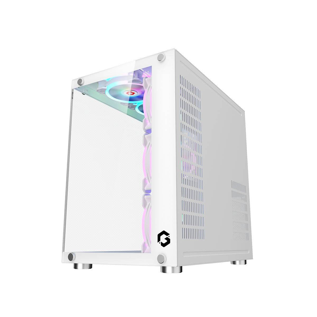 GAMEON Emperor Arctic II Series Mid Tower Gaming Case - White