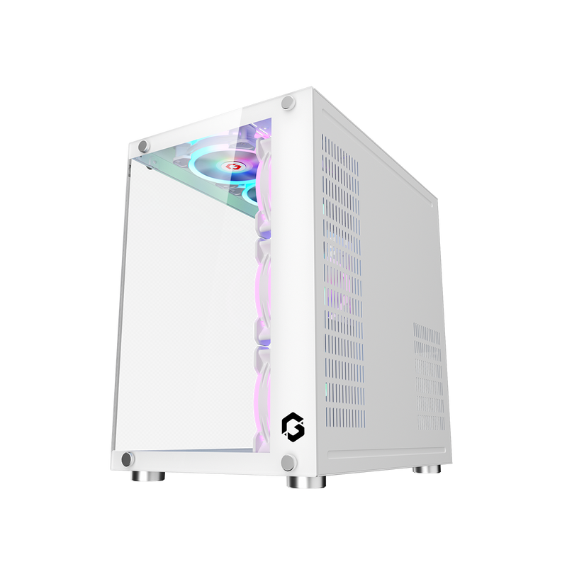 GAMEON Emperor Arctic II Series Mid Tower Gaming Case - White