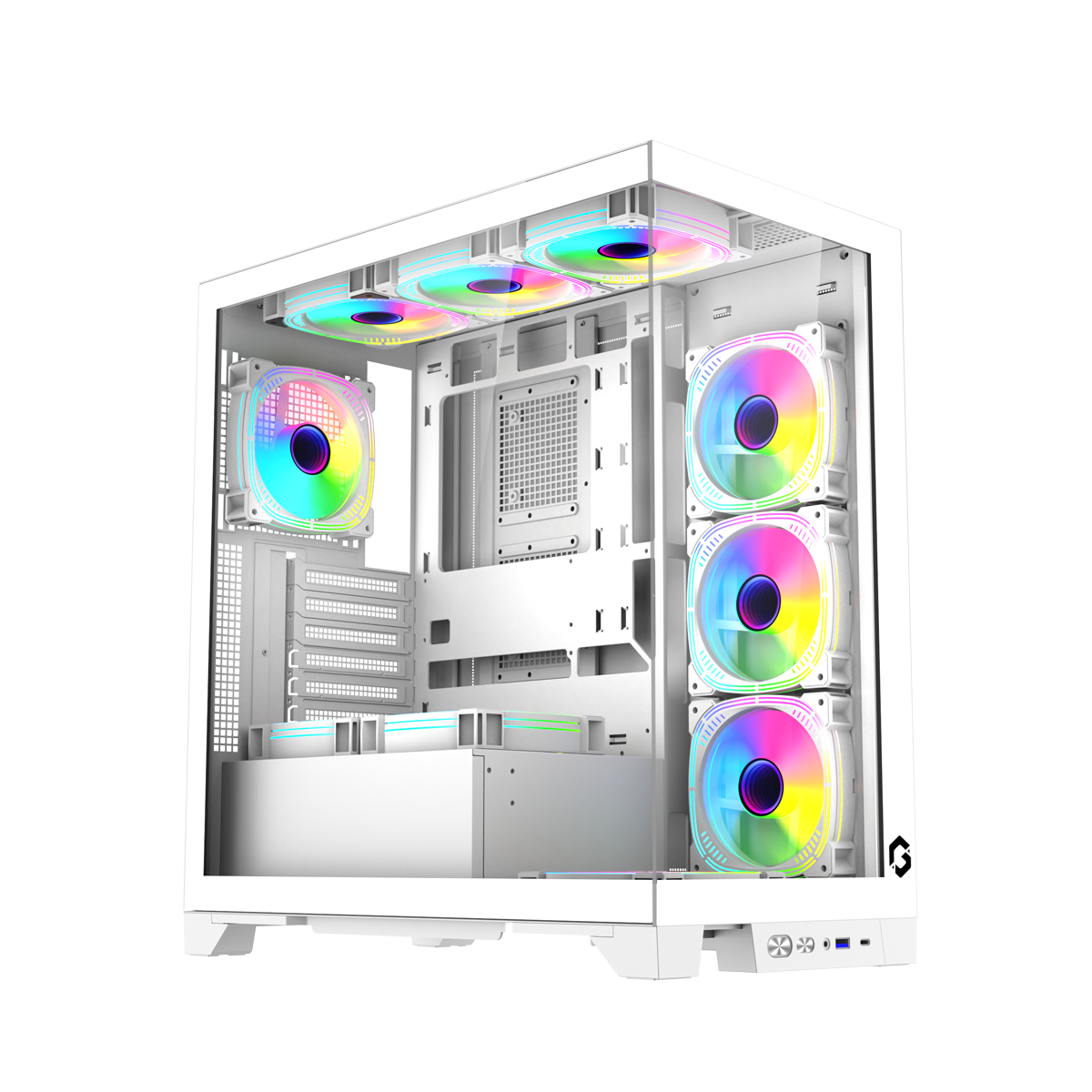 GAMEON Emperor Arctic IV Series Mid Tower Gaming Case - White