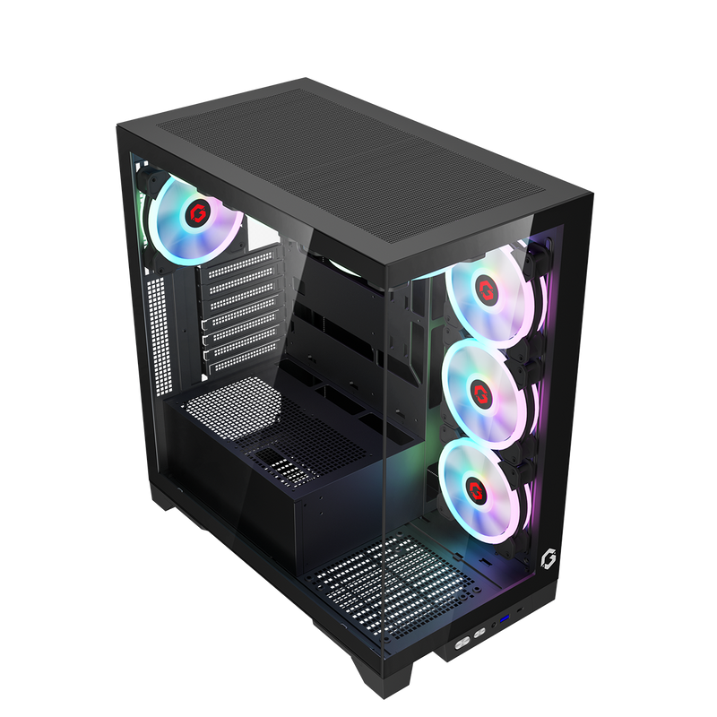 GAMEON Emperor Midnight IV Series Mid Tower Gaming Case - Black