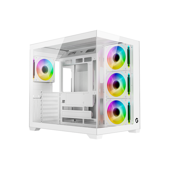 GAMEON Emperor Arctic VX Series Mid Tower Gaming Case - White