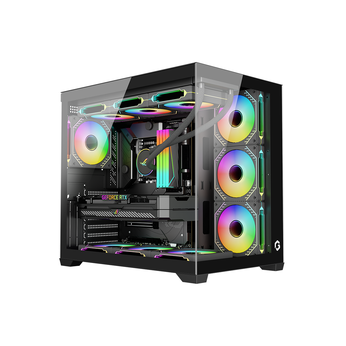 GAMEON Emperor Midnight VX Series Mid Tower Gaming Case - Black