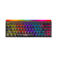 GAMEON PRIMEX Series GO-MK260-RS 60% RGB Mechanical Wired Gaming Keyboard with Customization Software, Red Switch - English/Arabic