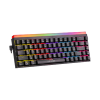 GAMEON PRIMEX Series GO-MK260-RS 60% RGB Mechanical Wired Gaming Keyboard with Customization Software, Red Switch - English/Arabic