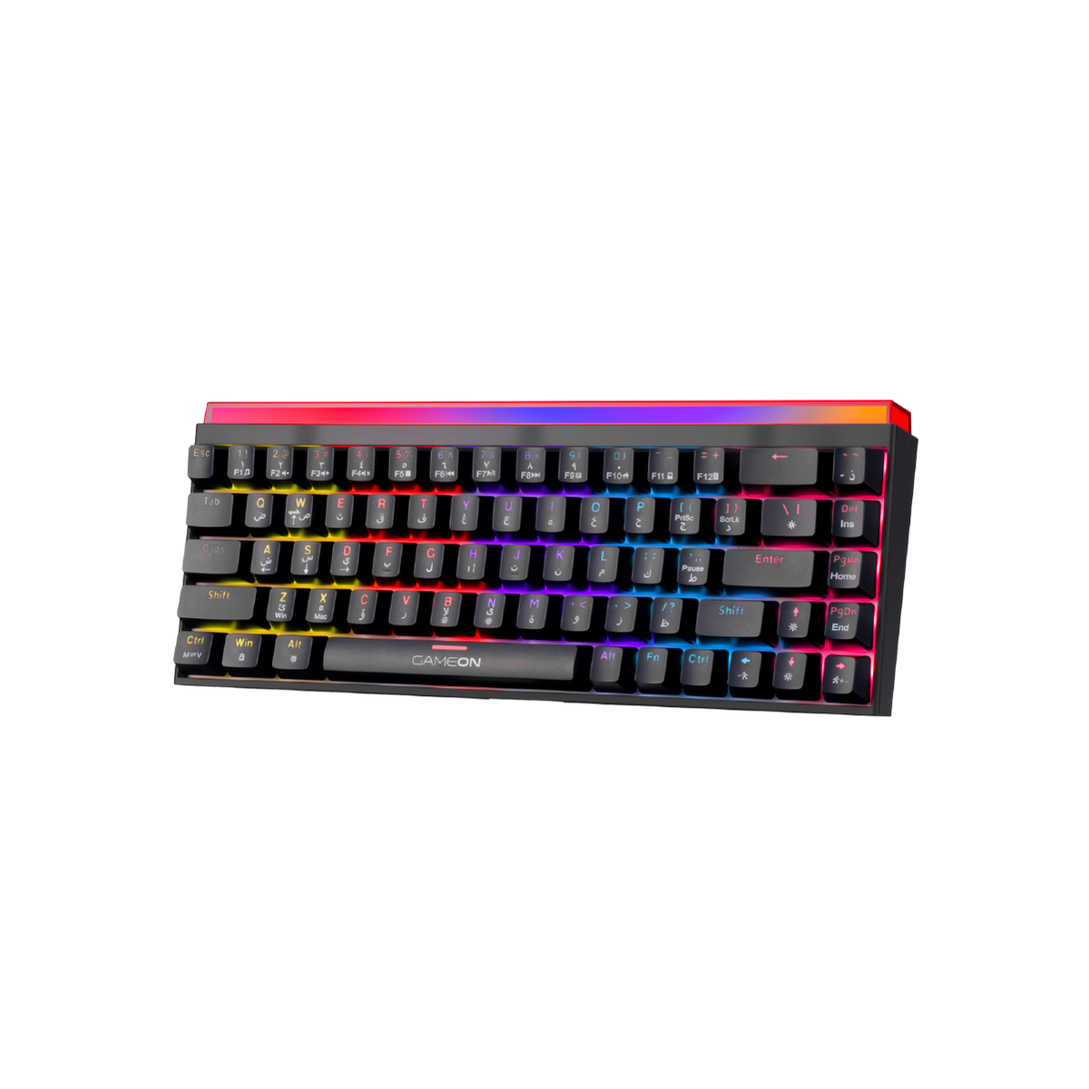 GAMEON PRIMEX Series GO-MK260-RS 60% RGB Mechanical Wired Gaming Keyboard with Customization Software, Red Switch - English/Arabic