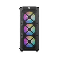 GAMEON TRIDENT III-M POWERFORGE Series Mid Tower Gaming Case with 750W Power Supply Pre-Installed - Black