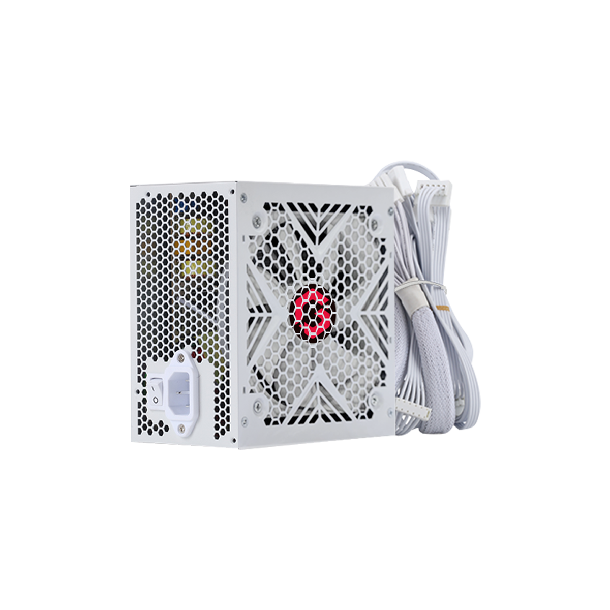 GAMEON Trident IV-A POWERFORGE Series Mid Tower Gaming Case with 750W Power Supply Pre-Installed - White