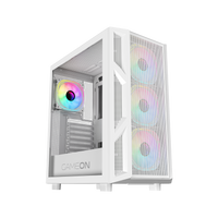 GAMEON Trident IV-A POWERFORGE Series Mid Tower Gaming Case with 750W Power Supply Pre-Installed - White
