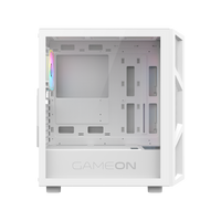 GAMEON Trident IV-A POWERFORGE Series Mid Tower Gaming Case with 750W Power Supply Pre-Installed - White