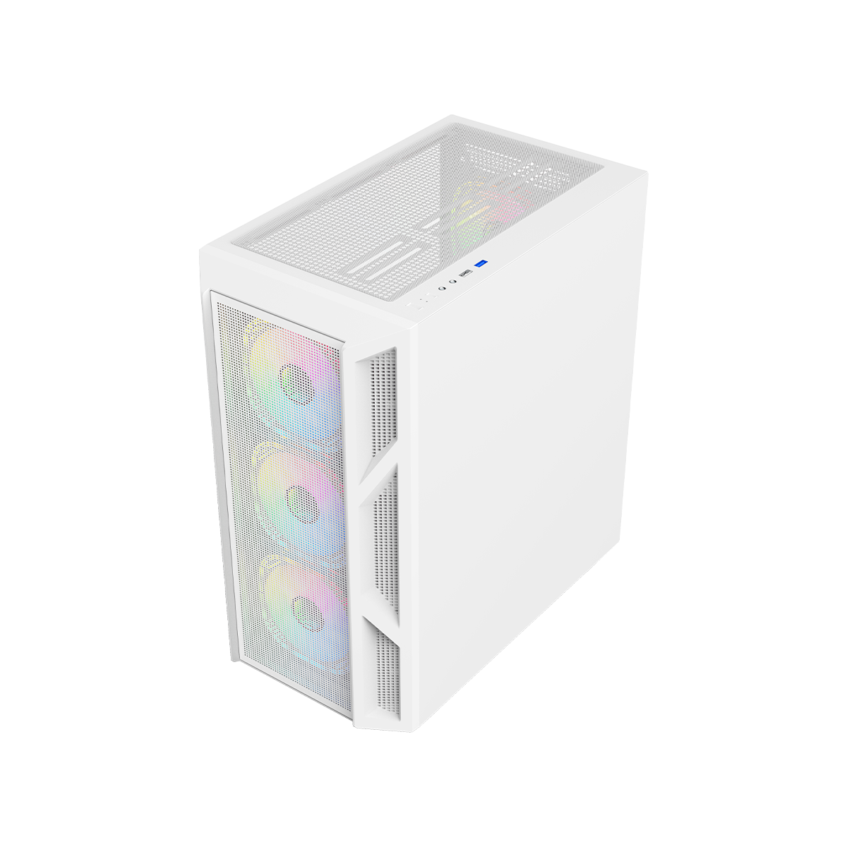 GAMEON Trident IV-A POWERFORGE Series Mid Tower Gaming Case with 750W Power Supply Pre-Installed - White