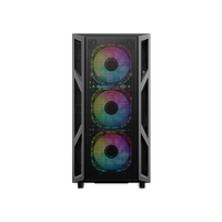 GAMEON Trident IV-M POWERFORGE Series Mid Tower Gaming Case with 750W Power Supply Pre-Installed - Black