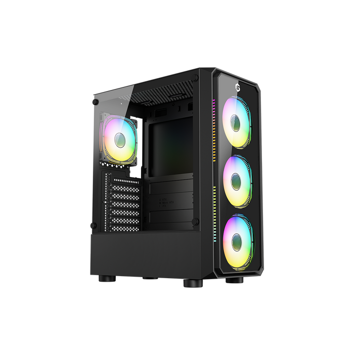 GAMEON Trident VX Mid Tower Gaming Case - Black