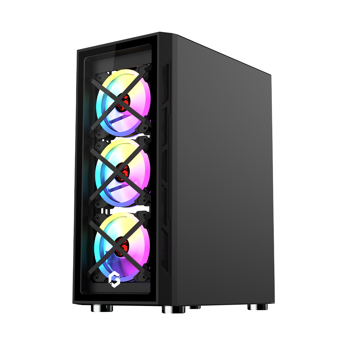 GAMEON TRIDENT III Mid Tower Gaming Case (Fixed ARGB) 4 Fans