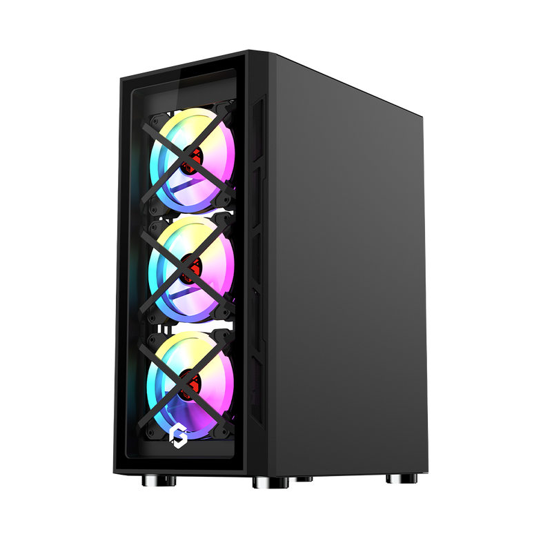 GAMEON TRIDENT III Mid Tower Gaming Case (Fixed ARGB) 4 Fans