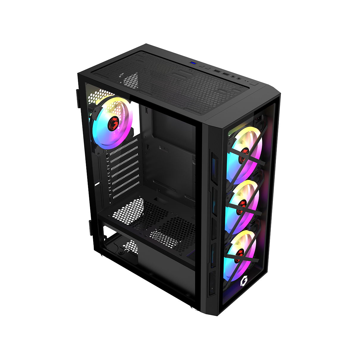 GAMEON TRIDENT III Mid Tower Gaming Case (Fixed ARGB) 4 Fans