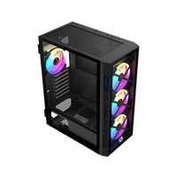 GAMEON TRIDENT III Mid Tower Gaming Case (Fixed ARGB) 4 Fans