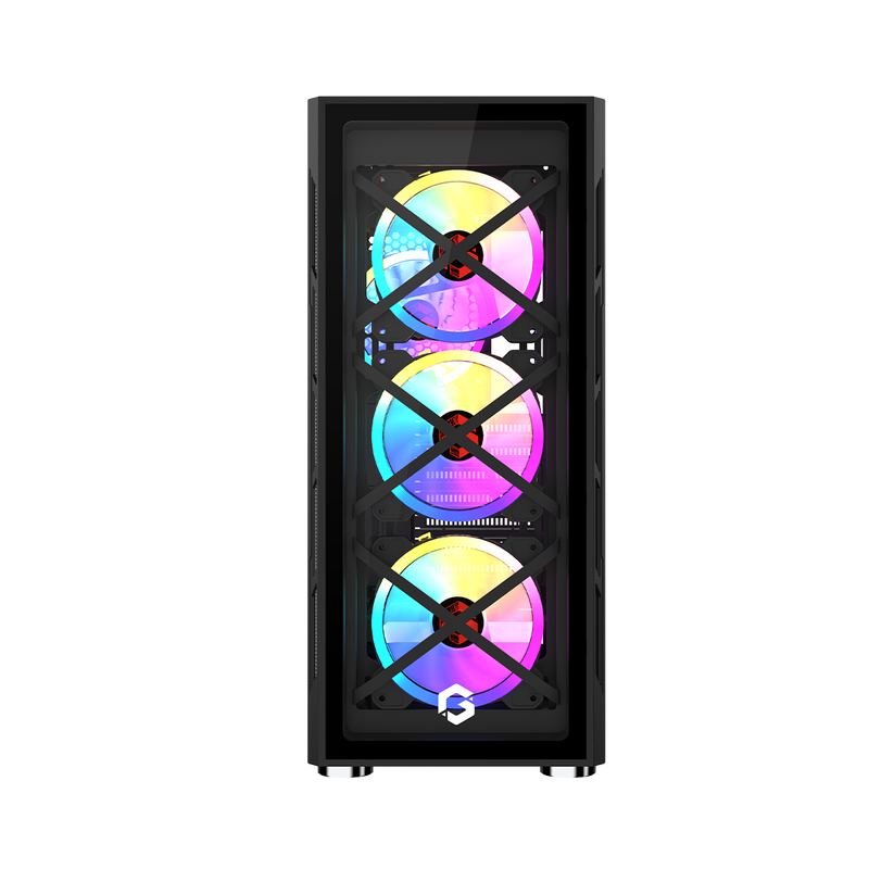 GAMEON TRIDENT III Mid Tower Gaming Case (Fixed ARGB) 4 Fans