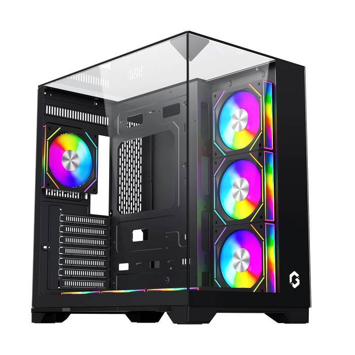 GAMEON Valkyrie I Series Mid Tower Gaming Case - Black