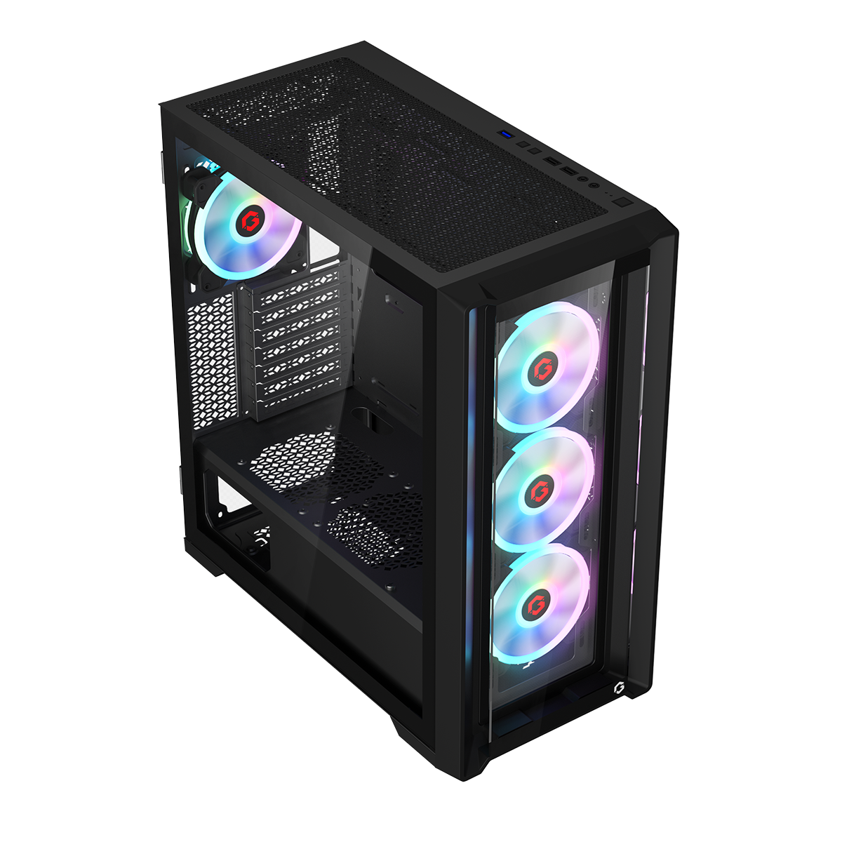 GAMEON Vortex Midnight Series Mid Tower Gaming Case - Black