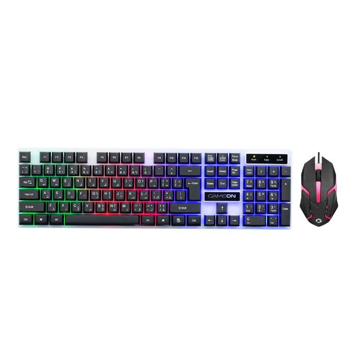 GAMEON DOMINION Series GO21KM-B RGB Wired Keyboard & Mouse 2 in 1 Combo - English/Arabic