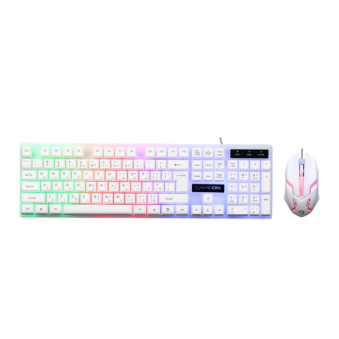 GAMEON DOMINION Series GO21KM-W RGB Wired Keyboard & Mouse 2 in 1 Combo - English/Arabic