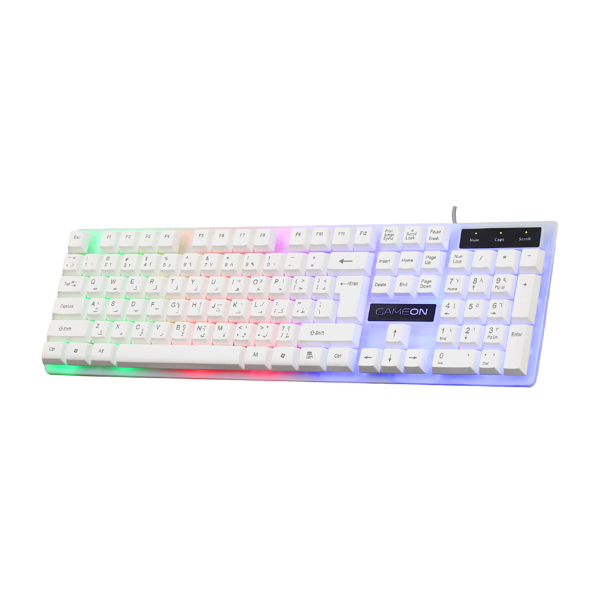 GAMEON DOMINION Series GO21KM-W RGB Wired Keyboard & Mouse 2 in 1 Combo - English/Arabic