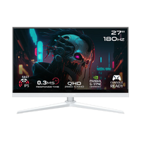 GAMEON GOA27QHD180IPS Artic Pro Series 27" QHD, 180Hz, MPRT 0.3ms, HDMI 2.1, Fast IPS Gaming Monitor (Supports PS5) - White
