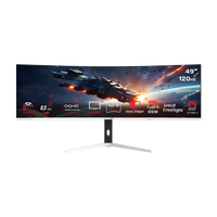GAMEON GOAC49DQHD120 Spectra Pro X Series 49" DQHD, 120Hz, MPRT 0.5ms, HDMI 2.1, Fast VA Panel Curved Gaming Monitor 1500R 32:9 (Supports PS5) - White