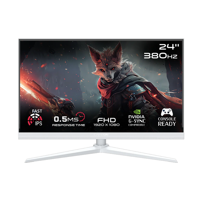 GAMEON GOAP24FHD380IPS Artic Pro Series 24" FHD, 360Hz, MPRT 0.5ms, HDMI 2.1, Fast IPS Gaming Monitor (Supports PS5) - White