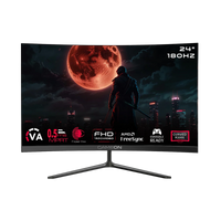 GAMEON GOC24F180VA Pro Series 24" FHD, 180Hz, MPRT 0.5ms, HDMI 2.1, VA Panel Curved Gaming Monitor 3000R 16:9 (Supports PS5) - Black