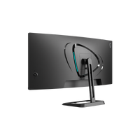 GAMEON GOC34WQHD100VA Spectra Pro Series 34" WQHD, 100Hz, MPRT 0.5ms, HDMI 2.1, Fast VA Panel Curved Gaming Monitor 1500R 21:9 (Supports PS5) - Black