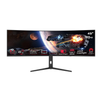 GAMEON GOC49DQHD120 Spectra Pro X Series 49" DQHD, 120Hz, MPRT 0.5ms, HDMI 2.1, Fast VA Panel Curved Gaming Monitor 1500R 32:9 (Supports PS5) - Black