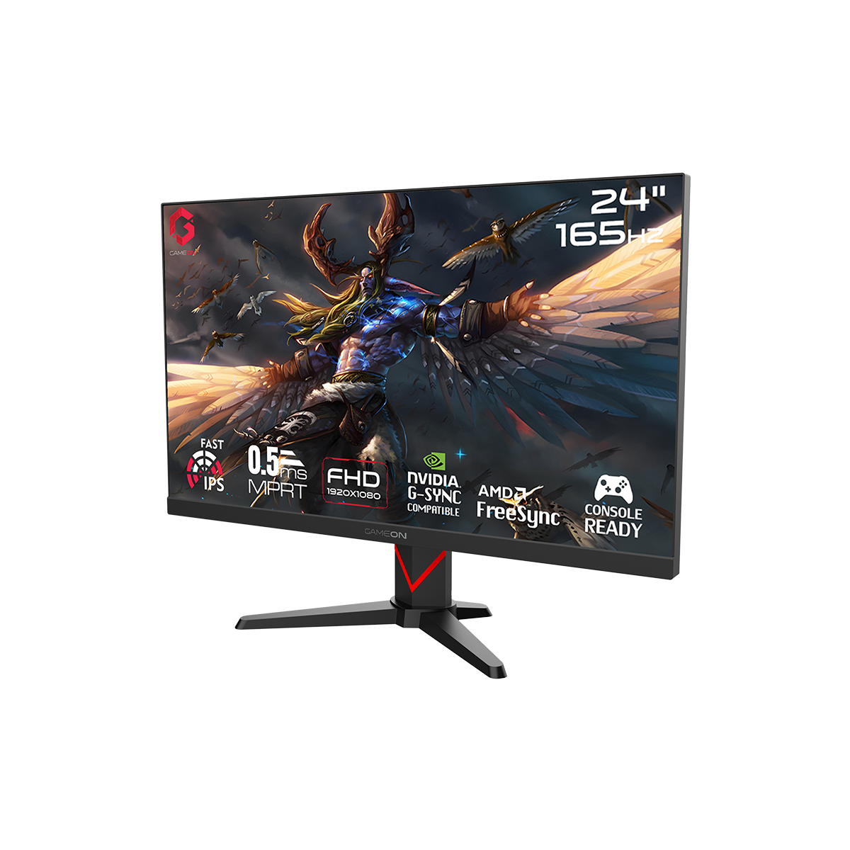 GAMEON GOE24FHD165IPS Epic Series 24" FHD, 165Hz, 0.5ms, HDMI 2.1, IPS Gaming Monitor (Supports PS5) - Black