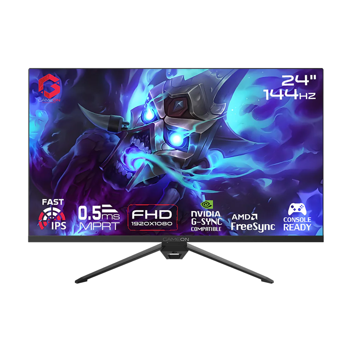 GAMEON GOES24FHD144IPS Essential Series 24" FHD, 144Hz, MPRT 0.5ms, HDMI 2.1, Fast IPS Gaming Monitor (Supports PS5) - Black