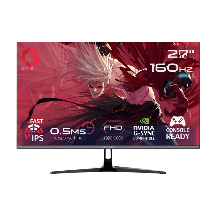 GAMEON GOES27FHD160IPS Essential Series 27" FHD, 160Hz, MPRT 0.5ms, HDMI 2.1, Fast IPS Gaming Monitor (Supports PS5) - Black