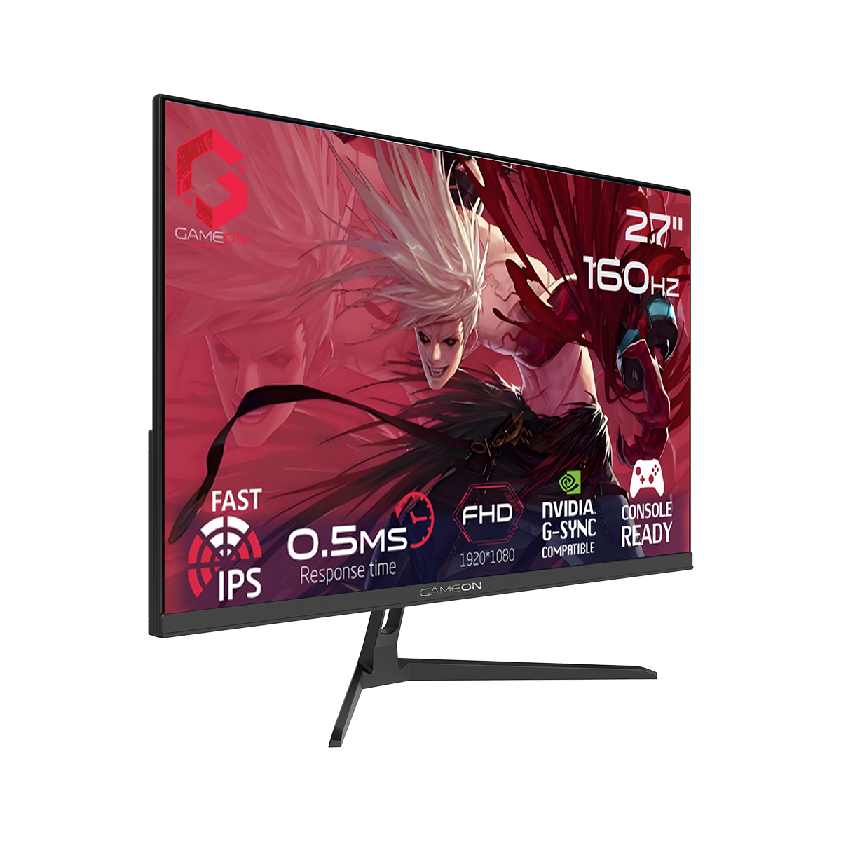 GAMEON GOES27FHD160IPS Essential Series 27" FHD, 160Hz, MPRT 0.5ms, HDMI 2.1, Fast IPS Gaming Monitor (Supports PS5) - Black