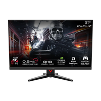 GAMEON GOMD27QHD240IPS Dominator Series 27" QHD, 240Hz, MPRT 0.5ms, HDMI 2.1, Fast IPS Gaming Monitor (Supports PS5) - Black