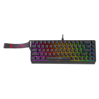 GAMEON MAGPRO Series GOMG1K8-RS 60% RGB Magnetic Mechanical Wired Gaming Keyboard with Customization Software & Wrist Band, Pink Switch - English/Arabic