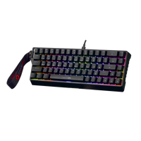 GAMEON MAGPRO Series GOMG1K8-RS 60% RGB Magnetic Mechanical Wired Gaming Keyboard with Customization Software & Wrist Band, Pink Switch - English/Arabic