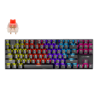 GAMEON KENORA Series GOMK87-RS 80% RGB Mechanical Wired Gaming Keyboard, Red Switch - English/Arabic